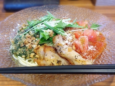 「【トマトとハーブ香爽麺】600」@家系ラーメン 横道(odo)の写真