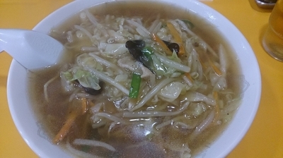 「サンマーメン（500円）＋餃子（370円）」@中華料理 廣新の写真