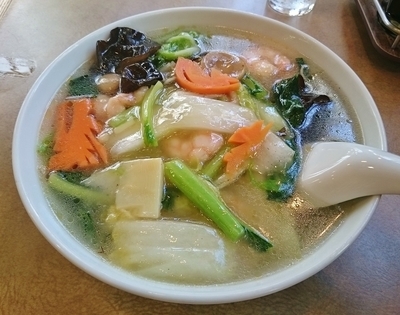 「海老入りスープそば \1100」@味乃一番の写真