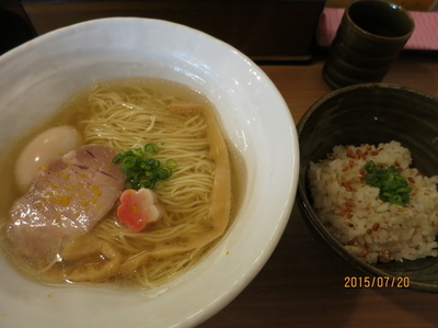 「鯛塩そば 780円 ＋ 鯛めし [小] （VIPカード利用）」@鯛塩そば 灯花 本店の写真