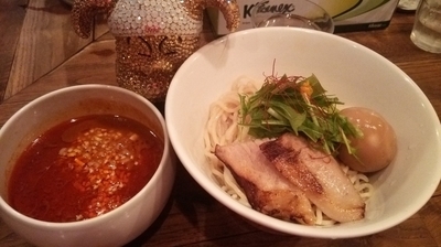 「辛海老つけ麺激辣（並）」@新宿 モモンガの写真