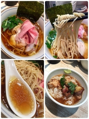 「四つ葉そば￥750➕️天草大王塩焼き丼￥350」@中華そば 四つ葉の写真