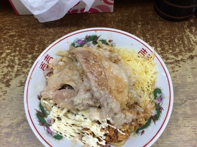 「油そば大盛 豚増し ニンニク 油」@とんトコ豚の写真