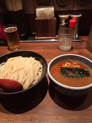 「辛つけ麺」@つけ麺専門店 三田製麺所 神田店の写真