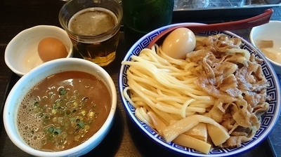 「JACつけめん+瓶ビール」@中華そばJACの写真