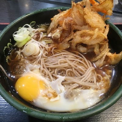 「朝そば（玉子）（￥330）」@ゆで太郎 南青山一丁目店の写真