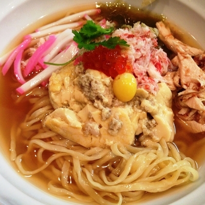 「【限定】冷製蟹茶碗蒸しラーメン」@はりけんラーメンの写真