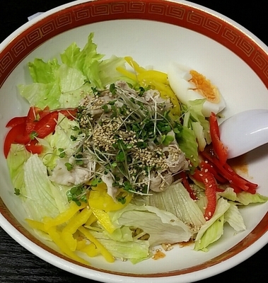 「【夏期限定】豚しゃぶ冷し麺  ８５０円」@中華そば 浜田屋 平須店の写真