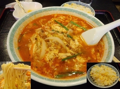 「ランチセット７番 慶苑秘伝タンタン麺＋半チャーハン850円」@慶苑 上大岡店の写真