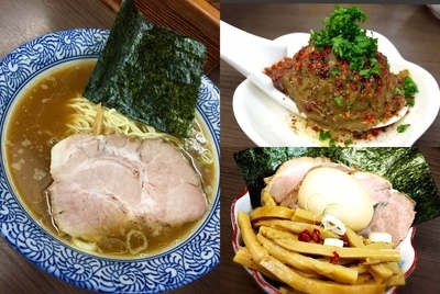 「【期間限定】カレー玉➕️中華そば➕️特製➕️ビール➕️ライス」@頓知房の写真