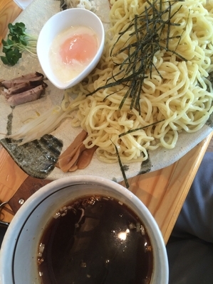 「温玉柚子つけめん」@正月屋分店 石川屋の写真