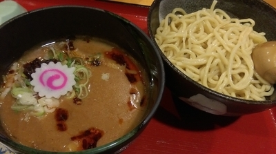 「辛味噌つけ麺玉子」@中華そばつけ麺 魚介の達人 久兵衛 取手店の写真