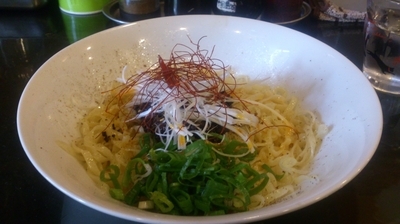 「汁なし担担麵(辛・スープ付)+ライス(クーポンサービス)」@汁なし担々麺 ちりちりの写真