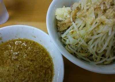 「つけ麺　太麺　ニンニクアブラ　780円」@ラーメン ○菅の写真