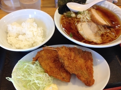 「アジフライ定食　￥８１０」@中華そば まさ春の写真