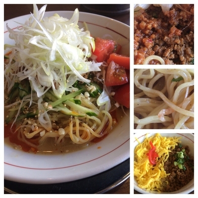 「期間限定  冷やし担々麺 830円＋数量限定 そぼろ丼100円」@真喰者の写真