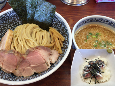 「清湯煮干つけ麺 （並 200ｇ）  + イワシの丼」@良温(Ra-on)の写真