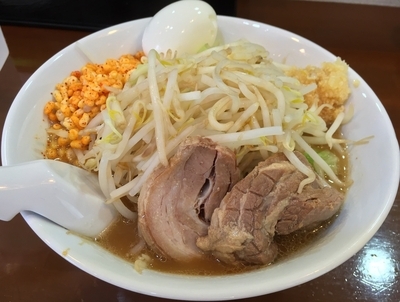 「ラーメン小＋半熟玉子（￥730＋￥100）」@ラーメンパワースポット 厚木店の写真