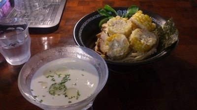 「【夏季限定】冷しトウモロコシつけめん」@二丁目 つけめん GACHIの写真