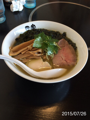 「磯煮干ラーメン(塩)細麺 メンマ」@中華そば 田家 本店の写真