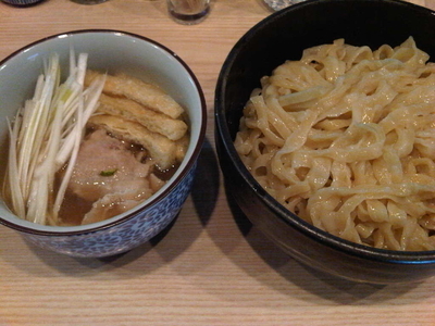 「つけ麺天日塩味」@小麦と肉 桃の木の写真