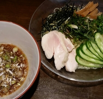 「【限定】冷やし鶏つけそば　８００円」@麺屋 天海の写真