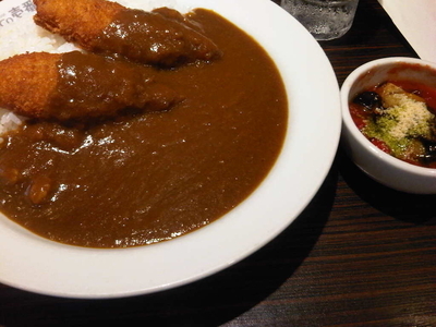 「濃厚甘くて辛いカレー+トマトバジルソース+フィッシュフライ」@カレーハウスCoCo壱番屋 赤坂店の写真