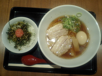 「醤油味玉＋Ｂセット」@蔵や 中央道上り線 恵那峡SAの写真