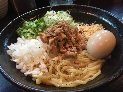 「まぜそば￥750＋鶏油そば￥200」@七福軒の写真