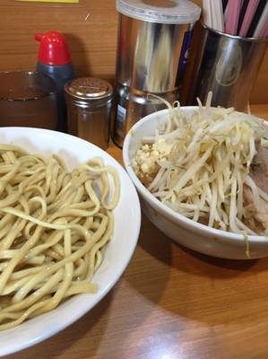 「シークワサーつけ麺 ニンニク少し」@ラーメン二郎 八王子野猿街道店2の写真
