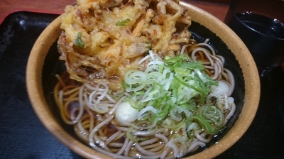 「かき揚げそば（４００円）」@そば処 めとろ庵 錦糸町店の写真