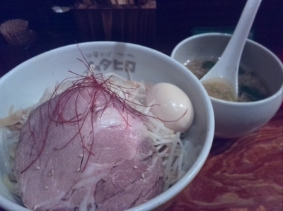 「アハハ煮干し味玉つけ麺(塩・麺300g)」@中華そば ムタヒロの写真