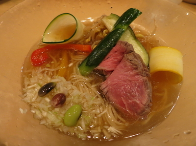 「小麦ヌーヴォー 2015 ： 冷やしビーフそば　　1200円」@饗 くろ㐂の写真