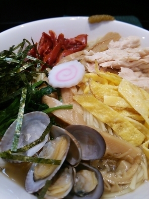 「あさり冷し中華800円+大盛100円」@おおぜき中華そば店の写真