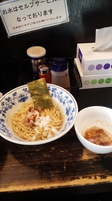 「濃厚狼煙ラーメン大盛（大盛分を和え玉）計880円」@狼煙 〜NOROSHI〜の写真