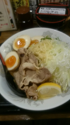 「冷やしなんとかw（味玉＆きざみネギ）」@おっぺしゃん イービーンズ店の写真