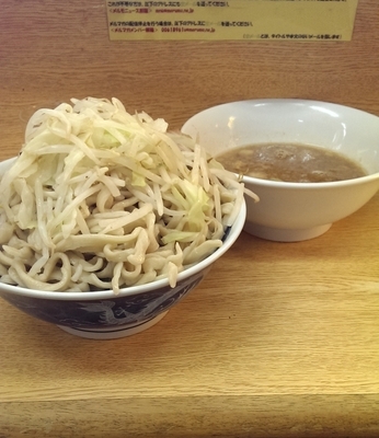 「うぐいすつけ麺、大盛」@ラーメン二郎 環七新新代田店の写真