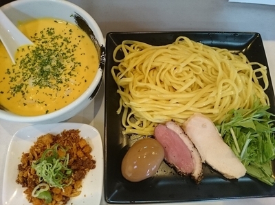 「【限定】カボチャヴィシソワーズつけ麺 ￥830」@麺屋 扇 SENの写真