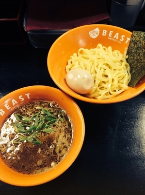「つけ麺750円 味玉100円」@中華そば BEASTの写真
