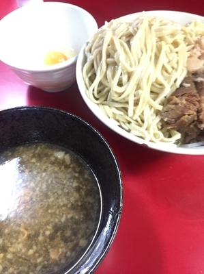 「小つけ麺、ニンニク、アブラ」@ラーメン二郎 西台駅前店の写真
