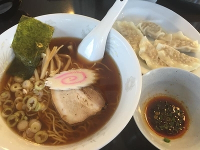 「Aセット（中華そば＋水餃子）【¥850】」@らーめん 竜屋の写真