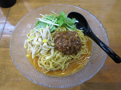 「肉味噌冷し担々麺：680円」@伝説のすた丼屋 竹ノ塚店の写真