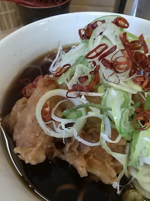 「ジャンボゲソそば」@一○そばの写真