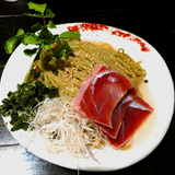 【限定】クレソンの麺と鮪のスープの冷そば