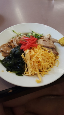 「冷やし中華」@くるまやラーメン おゆみ店の写真