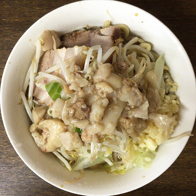 「ミニラーメン（ニンニクアブラ）」@蓮爾 さんこま店の写真