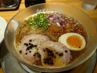 「【期間限定】クールコンソメラーメン天涼780円＋ライス」@らあめん花月嵐 清瀬北口店の写真