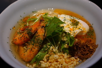 「海老香る、冷たい潮そば（限定）」@麺巧 潮の写真