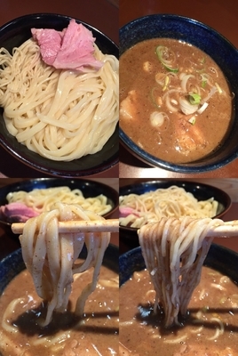 「【夜限定】濃厚魚介豚骨つけ麺￥830＋レアチャー￥100」@UNDER GROUND RAMENの写真