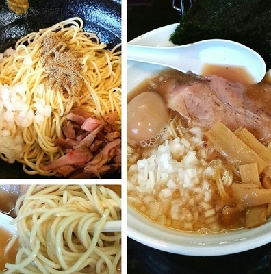 「【限定】煮干らーめん730円+味玉+和え玉」@濃麺 海月の写真
